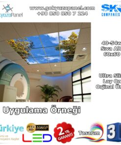 60x60 Gökyüzü Panel Sıva Altı Slim Uygulama Örneği