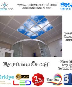 30x30 Gökyüzü Panel Sıva Altı Slim Uygulama Örneği
