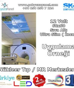 12 Volt 60x60 Gökyüzü Panel Sıva Altı Slim Uygulama Örneği