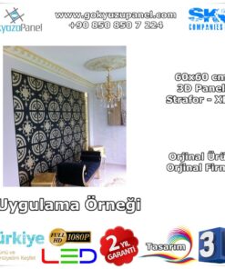 60x60 3D Panel Uygulama Örneği