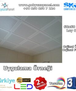 60x60 Alüminyum Asma Tavan Paneli Uygulama Örneği