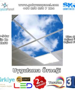 60x60 Clip In Gökyüzü Panel Slim Uygulama Örneği