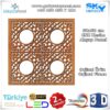 60x60 CNC Kesim Ahşap Panel