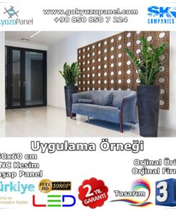 60x60 CNC Kesim Ahşap Panel Uygulama Örneği