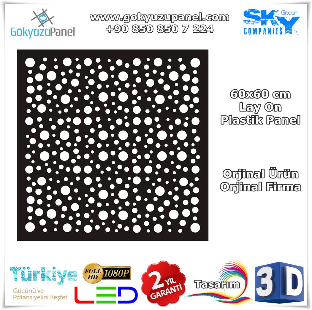 60x60 Plastik Panel