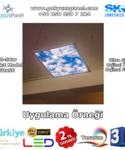 60x60 Sarkıt Gökyüzü Panel Slim Uygulama Örneği