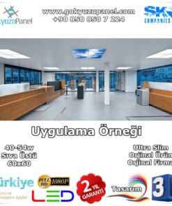 60x60 Sıva Üstü Gökyüzü Panel Slim Uygulama Örneği