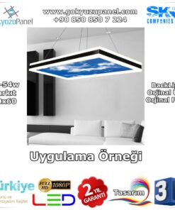 Gökyüzü Panel Sarkıt 60x60 BackLight Uygulama Örneği
