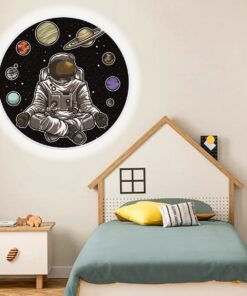 Space, Astronot Aplik, Led Aplik, 25watt, 30cm ÇAP, çocuk odası aplik, aplik modelleri, modern aplik