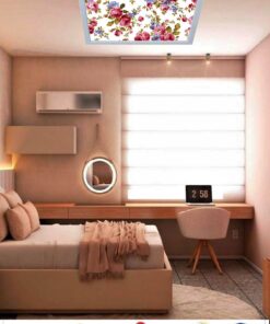 Alternative view of Rose Desenli Yatak Odası Avize, 60x60-54w, ebeveyn odası aydınlatma, yatak odası avize modelleri,yatak odası Ferah avize