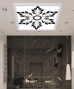 Yıldız Yaprak Desenli Banyo Avize, 60x60-54w, Banyo aydınlatma, yatak odası avize modelleri, wc Ferah avize