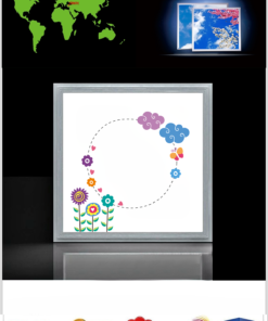 Dalında Çiçek 60x60 Çocuk odası avize modelleri, 54wat led, tavana model avize,çocuklar için dalında çiçek desenli kare avize