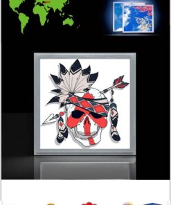 Apaçi Kuru Kafa 60x60 Çocuk odası avize modelleri, 54wat led, tavana model avize,çocuklar için apaçi desenli avize