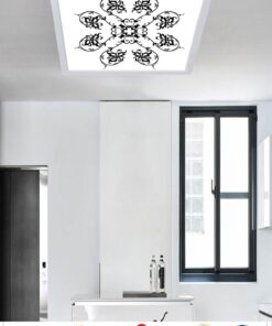 Alternative view of Siyah Desenler İşlemeli Ofis aydınlatma led avize, 60x60 sıva üstü led, desenli led avize, 54watt büyük boy led avize, resimli led avize