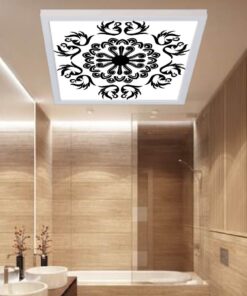 İşlemeli Kar Tanesi Desenli Banyo Avize, 60x60-54w, Banyo aydınlatma, yatak odası avize modelleri, wc Ferah avize