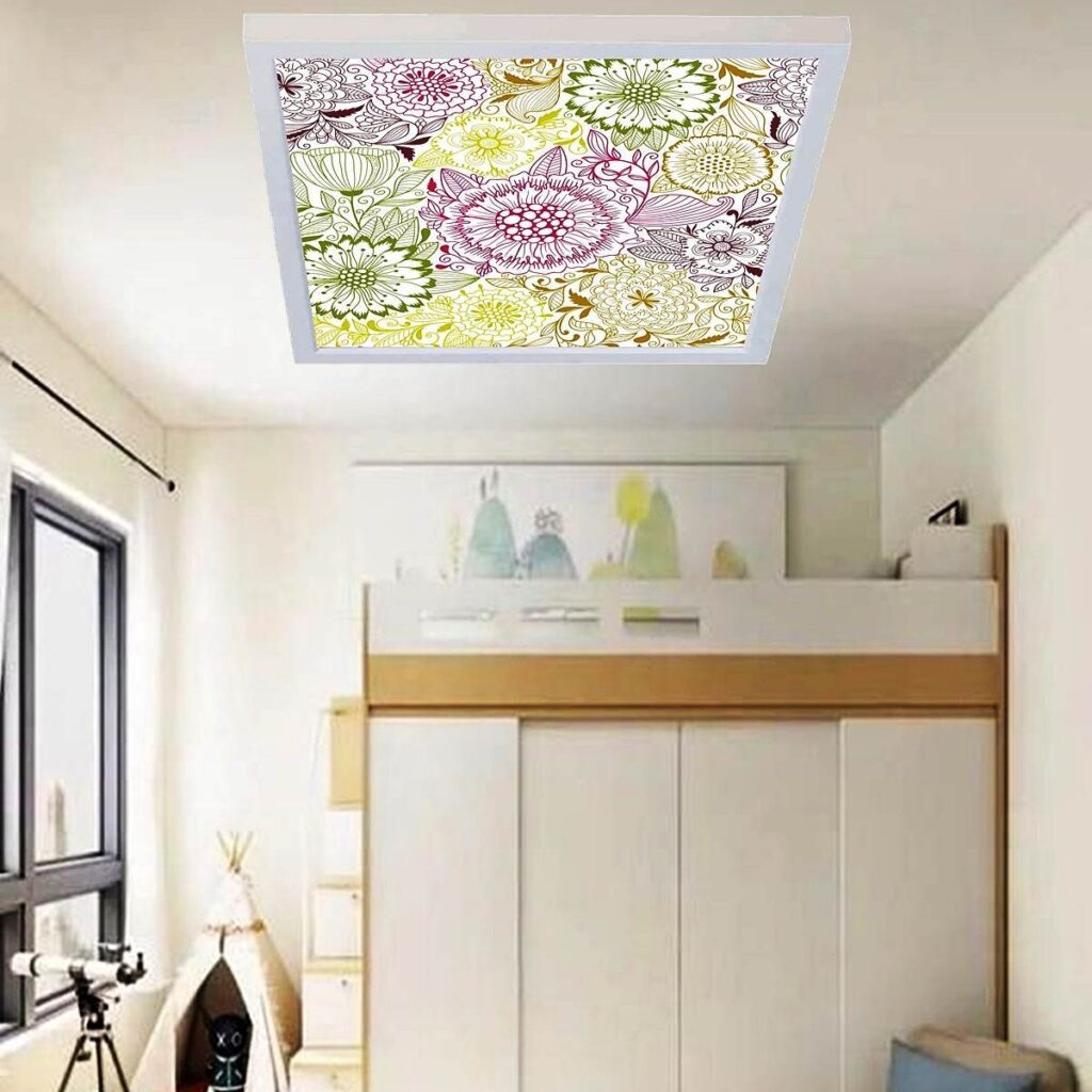 Çiçek Desenli Genç Odası Avize, 60cmx60cm, 54 watt,led,en şık genç odası avize modelleri, çiçek desenli genç odası lamba