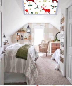 Alternative view of Ren Geyikleri Yatak Odası Avize, 60x60-54w, ebeveyn odası aydınlatma, yatak odası avize modelleri,yatak odası ren geyikleri avize