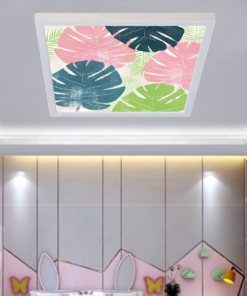 Renkli Yapraklar Yatak Odası Avize, 60x60-54w, ebeveyn odası aydınlatma, yatak odası avize modelleri,yatak odası Ferah avize