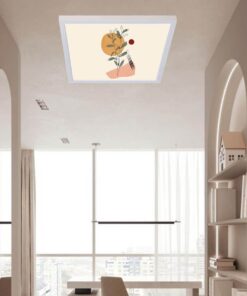 Pastel Güneş Desenli Yatak Odası Avize, 60x60-54w, ebeveyn odası aydınlatma, yatak odası avize modelleri,yatak odası Ferah avize