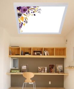 Mor Çiçekli Genç Odası Avize, 60cmx60cm, 54 watt,led,en şık genç odası avize modelleri, mor çiçekli genç odası lamba