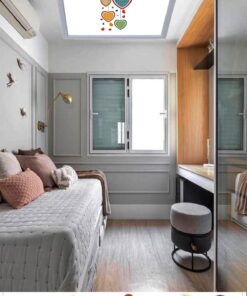 Alternative view of 60x60 Kalpli Balonlar Kız Çocuk odası avize modelleri, 54wat led, tavana model avize,çocuklar için kalpli balonlar avize