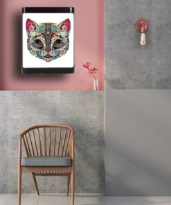 Cafe Led Aplik, Retro Duvar Led Aplik, 24 Watt, Kedi Cafeterya Aplik