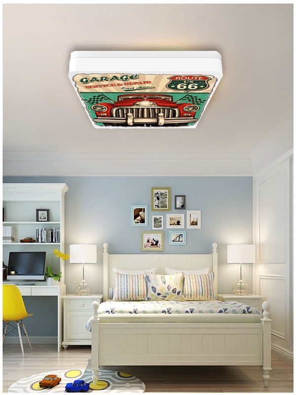 Retro Car Avize-25 watt-30cm x 30cm, çocuk odası avize, avize modelleri, araba avize, led avize - Görsel 8