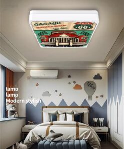 Retro Car Avize-25 watt-30cm x 30cm, çocuk odası avize, avize modelleri, araba avize, led avize