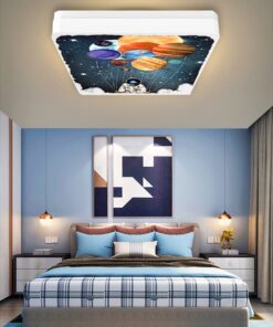 Space avize-Led Avize-25watt-30cm x 30cm, çocuk odası avize, avize modelleri, Uzay led avize, Space