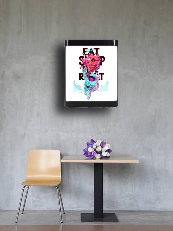 Cafe Led Aplik, Retro Duvar Led Aplik, 24 Watt, Retro Buff Monster, Cafeterya Aplik