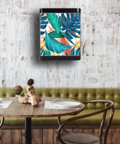 Cafe Led Aplik, Retro Duvar Led Aplik, Pastel Yaprak Desen 24 Watt, Aplik