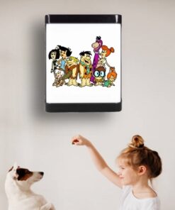 All Flintstones Family LED APLİK, Çocuk Odası Led Aplik, 24 Watt, Baskılı Led Gece Lambası, Kids Lamp
