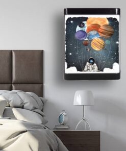 Astronot LED APLİK, Ev Led Aplik, 24 Watt, Baskılı Led Ev Salon, Oturma Odası, Yatak Odası