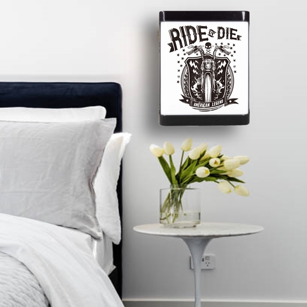 Ride Or Die LED APLİK, Ev Led Aplik, 24 Watt, Baskılı Led Ev Salon, Oturma Odası, Yatak Odası