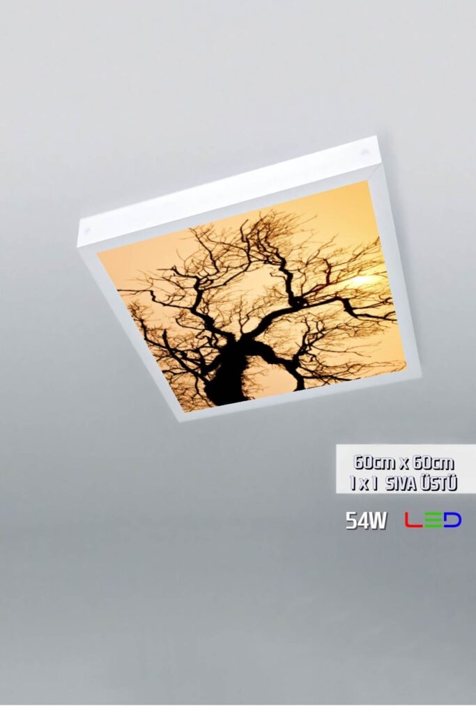 Gün Batımı 60x60 avize modelleri, 54wat led, tavana model avize,yatak odası avize