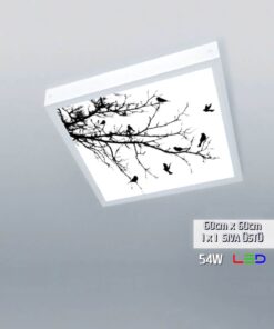 Kurumuş Ağaç 60x60 avize modelleri, 54wat led, tavana model avize, ofis avize