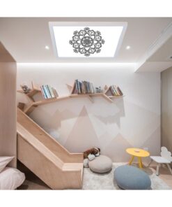 Gri Desenli 60x60 Çocuk odası avize modelleri, 54wat led, tavana model avize,çocuklar için gri desenli avize