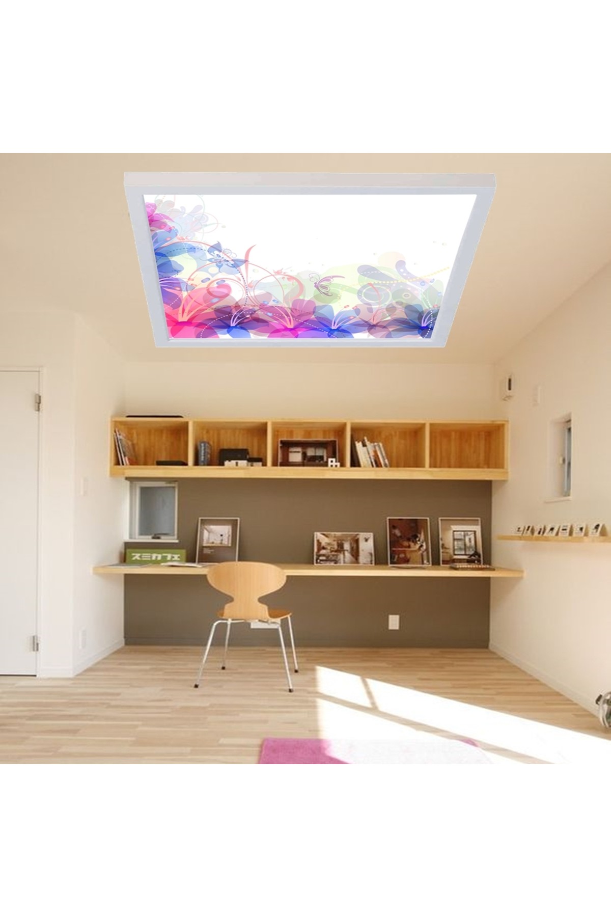 Mavi Rüya, 60cmx60cm, 54 watt,led,en şık genç odası avize modelleri, mavi rüya genç odası lamba - Görsel 2