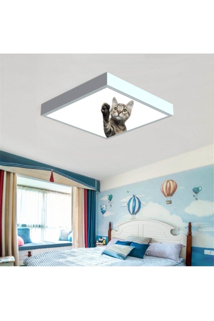 Pati 60x60 Çocuk odası avize modelleri, 54wat led, tavana model avize,çocuklar için pati avize