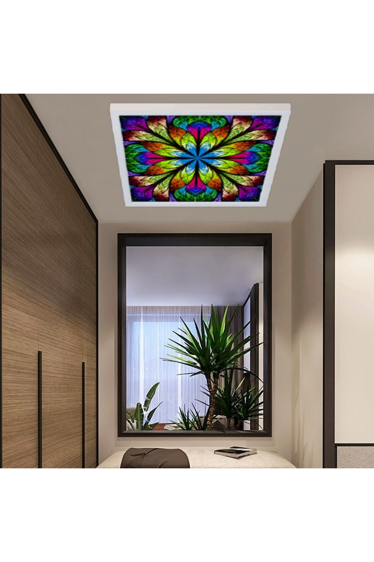 Hipnoz, 60cmx60cm, 54 watt,led,en şık genç odası avize modelleri, hipnoz genç odası lamba - Görsel 3