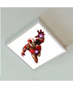 Alternative view of Iron Man 60x60 Çocuk odası avize modelleri, 54wat led, tavana model avize, çocuklar için Iron Man avize