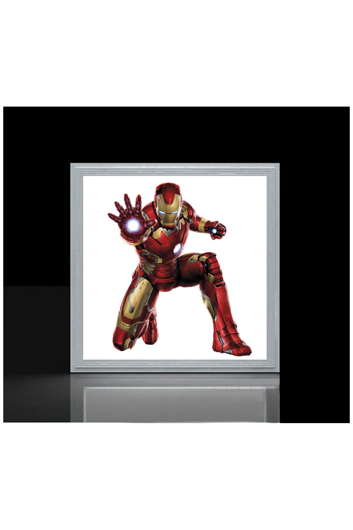 Iron Man 2 60x60 Çocuk odası avize modelleri, 54wat led, tavana model avize, çocuklar için Iron Man 2 avize - Görsel 3
