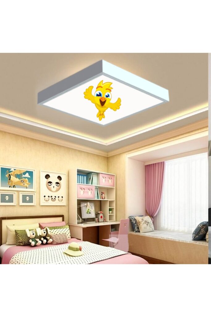 Mundo 60x60 Çocuk odası avize modelleri, 54wat led, tavana model avize, çocuklar için mundo avize