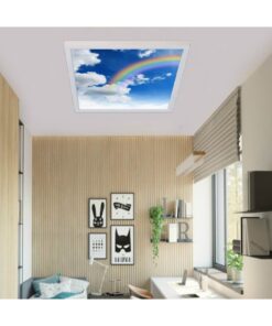 Alternative view of Gökkuşağı Bulutlu Gökyüzü Desenli Yatak Odası Avize, 60x60-54w, ebeveyn odası aydınlatma, yatak odası avize modelleri,yatak odası Ferah avize