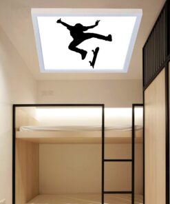 Kaykaycı, 60cmx60cm, 54 watt,led,en şık genç odası avize modelleri, kaykaycı genç odası lamba