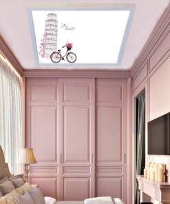 Pisa Kulesi, 60cmx60cm, 54 watt,led,en şık genç odası avize modelleri, pisa kulesi genç odası lamba