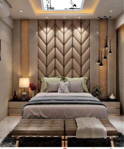 Alternative view of Black White Flamingo Desenli Yatak Odası Avize, 60x60-54w, ebeveyn odası aydınlatma, yatak odası avize modelleri,yatak odası Ferah avize