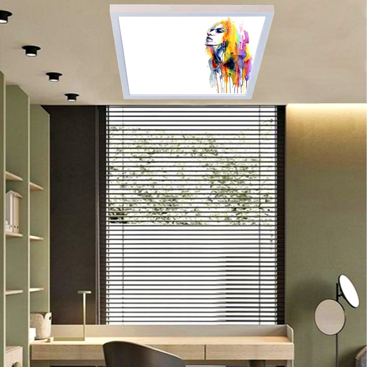 Renkli Yorgunluk, 60cmx60cm, 54 watt,led,en şık genç odası avize modelleri, renkli yorgunluk genç odası lamba