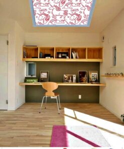 Alternative view of Unicornlar 60x60 Çocuk odası avize modelleri, 54wat led, tavana model avize,çocuklar için unicornlar kare avize