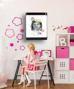 Astronot Kedi LED APLİK, Çocuk Odası Led Aplik, 24 Watt, Baskılı Led Gece Lambası, Kids Lamp